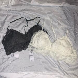 Aerie Bralettes NWT- Cream and grey size M